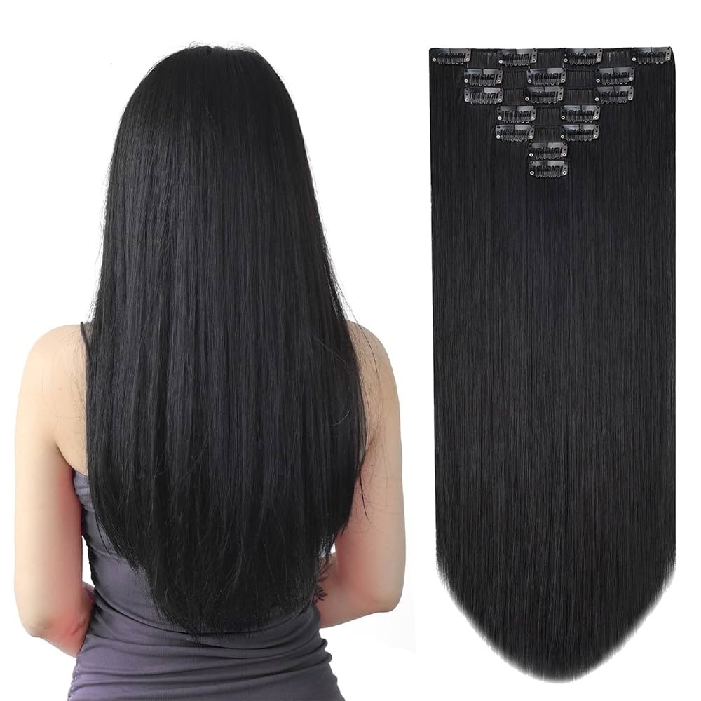 Black Hair Extensiones 24 In